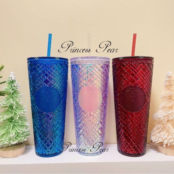 Starbucks Jeweled Tumbler Bundle - HOLIDAYS 2022 - Azure, Merlot, Unicorn - Picture 5 of 5